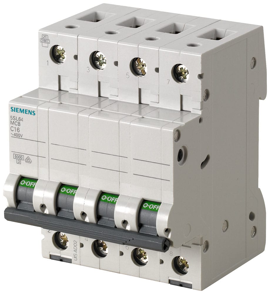 SIEMENS - SIE5SL64167BB INT. MT ICN 6000A, ICU 6KA 4P C16
