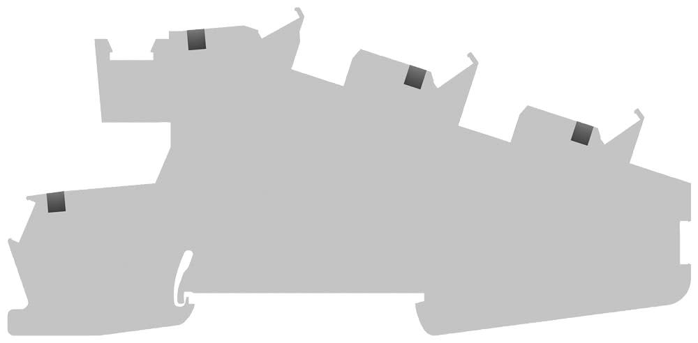 SIEMENS - SIE8WH60014DF00 Morsetto per installazione L L 2,5 mm², larghezza 5,2 mm, grigio