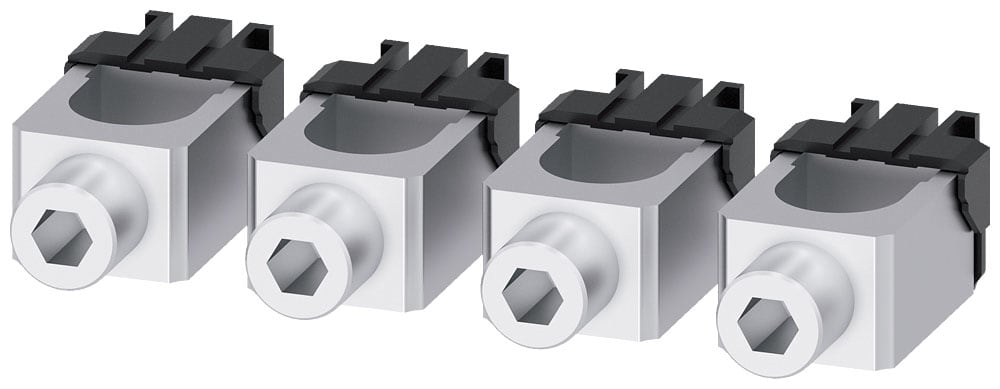 SIEMENS - SIE3VA92540JB12 Morsetto di collegamento per conduttore tondo, 4 pezzi, accessorio per: 3VA1 250