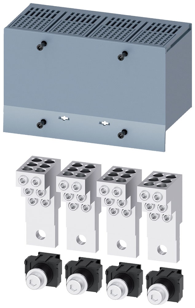 SIEMENS - SIE3VA92140JF60 Morsetto di collegamento per conduttore tondo, 6 cavi, 4 pezzi, accessorio per: 3VA1 250