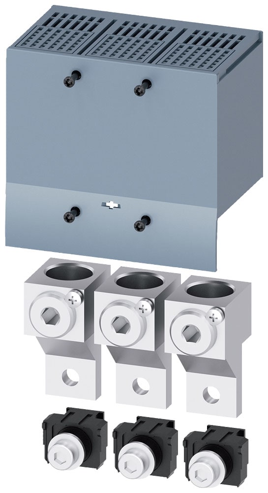 SIEMENS - SIE3VA92530JC13 Morsetto di collegamento per conduttore tondo grande con presa di tensione per conduttore ausiliario 3 pezzi, accessorio