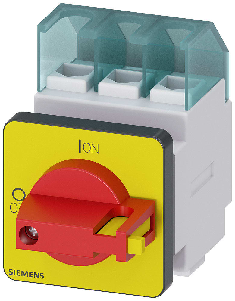 SIEMENS - SIE3LD21220TK13 SENTRON, sezionatore sottocarico 3LD, interruttore di OFF di emergenza, a 3 poli, Iu: 25 A