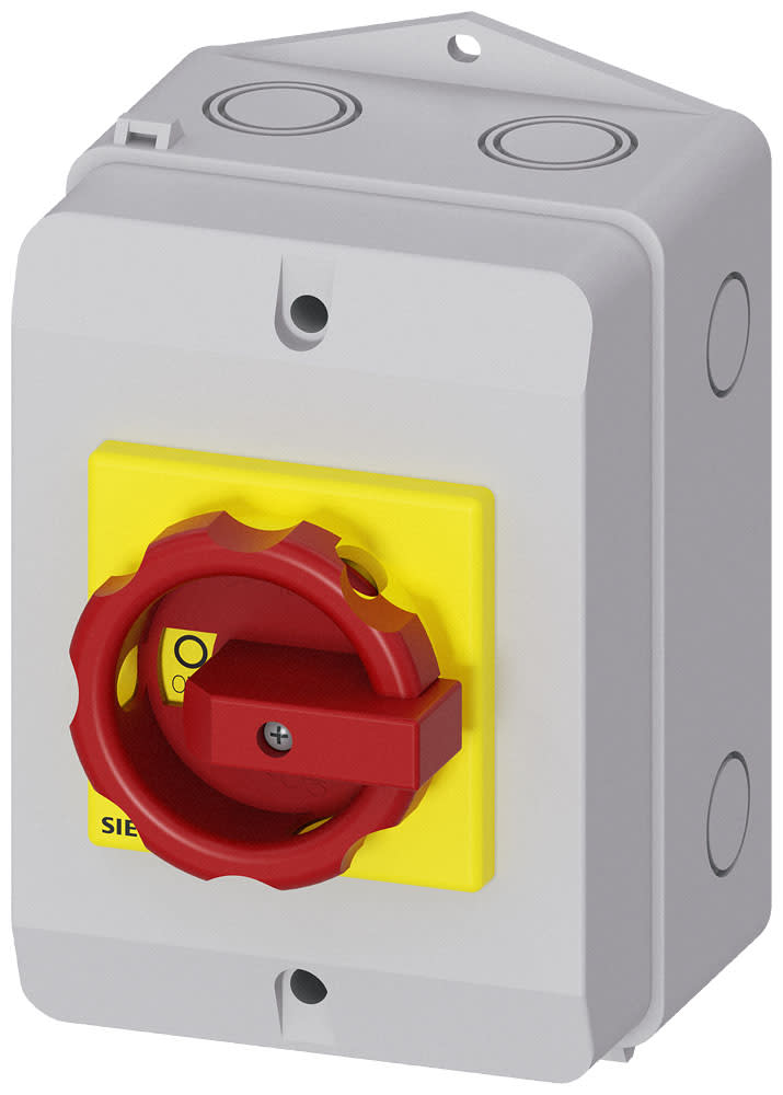 SIEMENS - SIE3LD20640TB53 SENTRON, sezionatore sottocarico 3LD, interruttore di OFF di emergenza, a 3 poli, Iu: 16 A