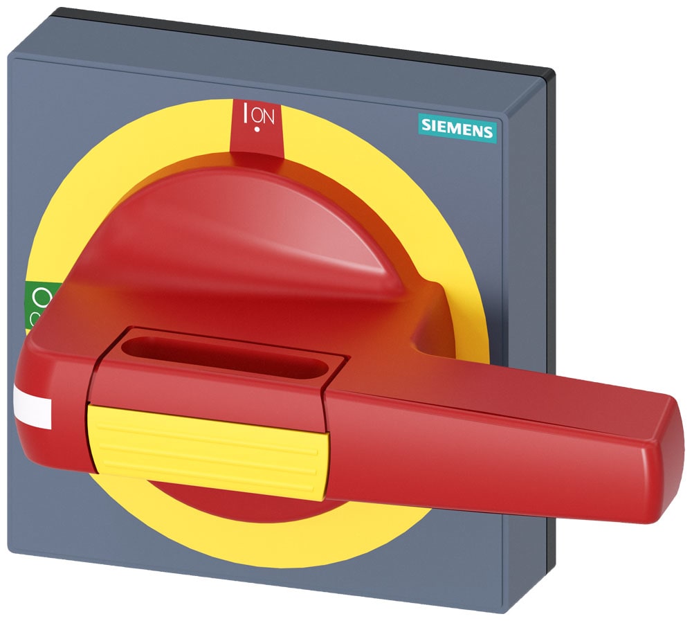 SIEMENS - SIE8UD18412AD05 Operatore con mostrina frontale OFF di emergenza, dimensioni 100x 100, per albero 8 x 8 0-I