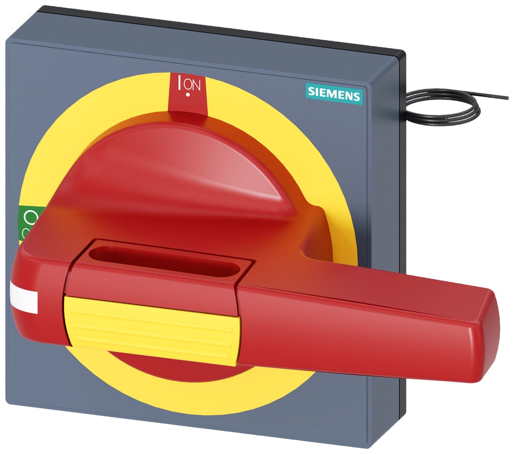 SIEMENS - SIE8UD18412CD05 Operatore con mostrina frontale OFF di emergenza con illuminazione, dimensioni 100x 100, per albero 8x 8