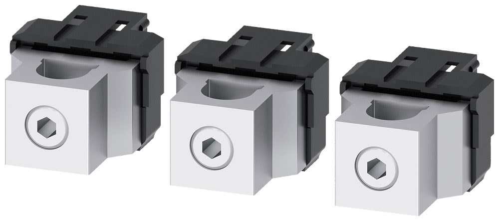 SIEMENS - SIE3VA91030JB11 Morsetto di collegamento per conduttore tondo, 3 pezzi, accessorio per: 3VA2 100/160/250