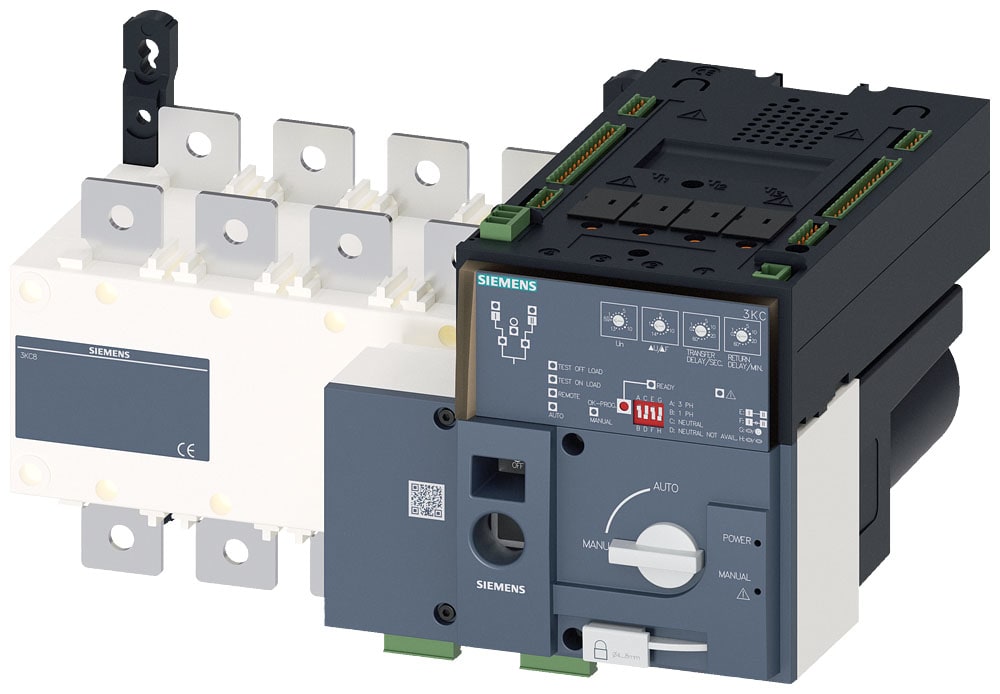 SIEMENS - SIE3KC84420DA220GA3 SENTRON, ATE, commutatore di rete 3KC, automatico, ATSE, a 4 poli, Iu: 400 A
