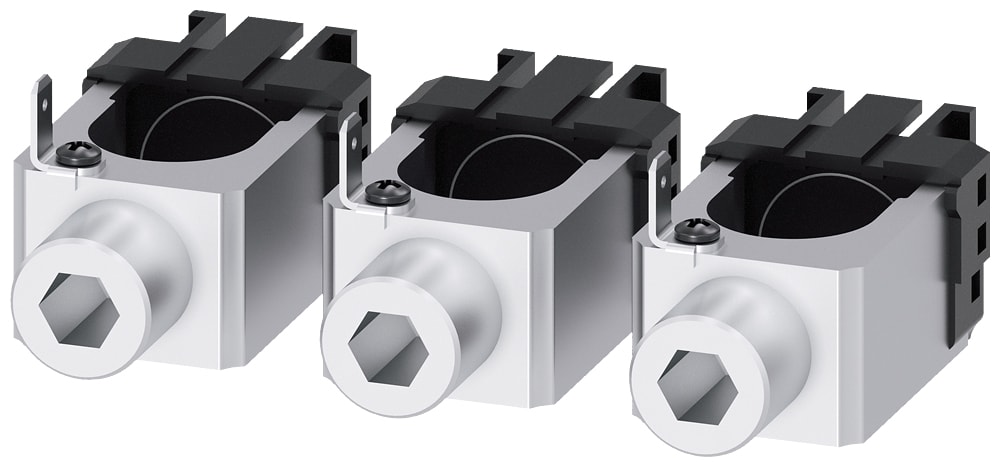 SIEMENS - SIE3VA92330JG12 Morsetto di collegamento per conduttore tondo con presa di tensione per conduttore ausiliario 3 pezzi per 3VA5 250