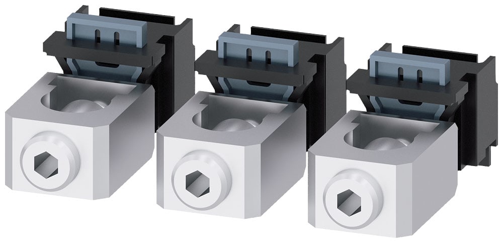 SIEMENS - SIE3VA91330JD11 Morsetto di collegamento per conduttore tondo Cu, 3 pz., accessorio per: 3VA4/5 125