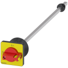 SIEMENS - SIE3LD93435CA Comando rotativo bloccoporta, rosso/giallo 48x48 mm, fissaggio frontale