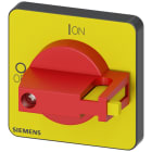 SIEMENS - SIE3LD93437C Selettore, rosso/giallo 48x48 mm, fissaggio frontale, fissaggio su foro centrale, 22,5 mm