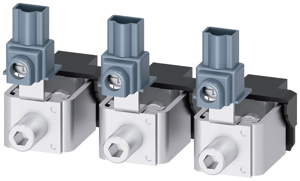 SIEMENS - SIE3VA91430JH12 Morsetto serracavo con presa di tensione per conduttore ausiliario 3 pezzi, accessorio per: 3VA6 150/250