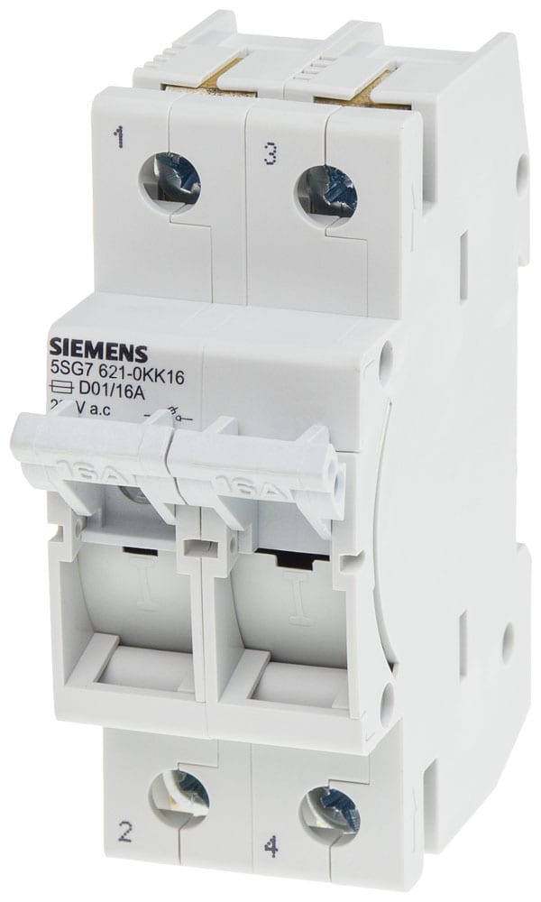 SIEMENS - SIE5SG76210KK16 SEZ.SC.MINIZED D01 16A 2P FUS. 2-16A