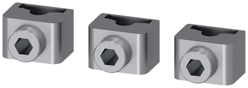 SIEMENS - SIE3VA91330JB10 Morsetto di collegamento per conduttore tondo, 3 pezzi, accessorio per: 3VA4/5 125