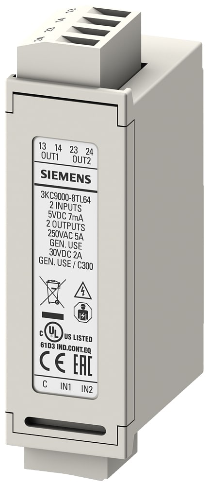 SIEMENS - SIE3KC90008TL64 ATC6 modulo di ampliamento 2DI/2DO relè, accessorio per ATC6300 e ATC6500; inseribile