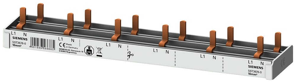 SIEMENS - SIE5ST36760 SBAR.10 MM2 1P+N 6X 5SM6 + 6X 5SV1 12UM
