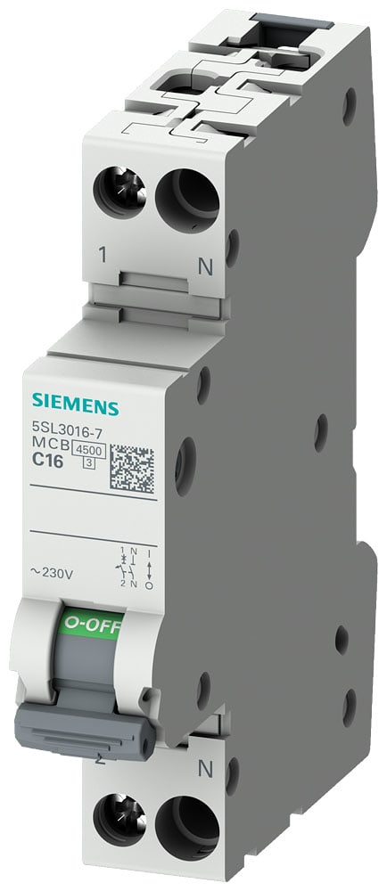 SIEMENS - SIE5SL30087 Interruttore magnetotermico 230 V 4,5 kA, a 1+N poli/1UM C8