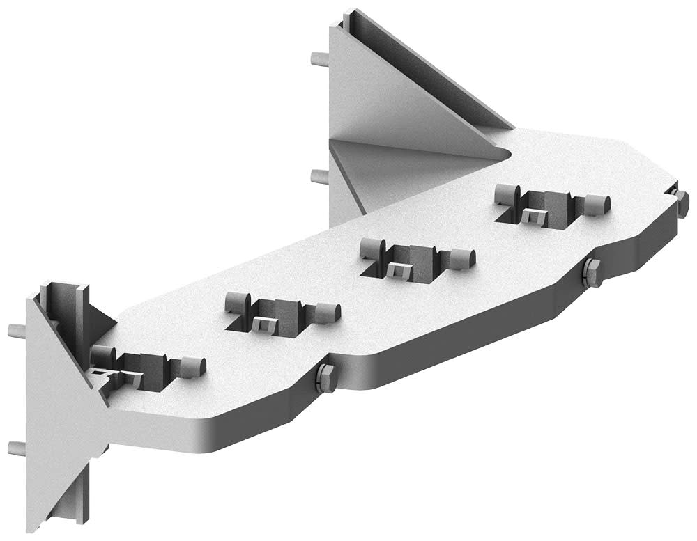 SIEMENS - SIE8PQ40000BA63 Supporto sbarre di distribuzione verticali a gradini, 2x 40x10mm