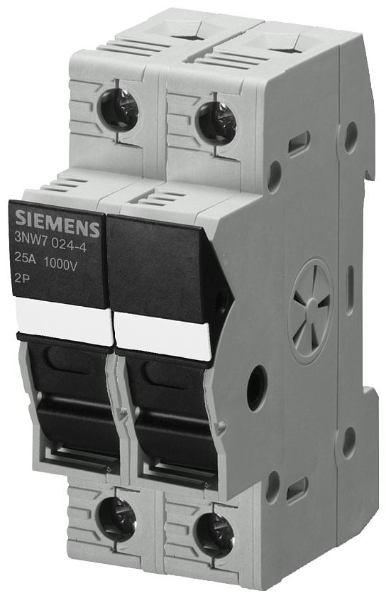 SIEMENS - SIE3NW70234 BASE PORTAFUS.FOTOV.2P 1000VCC 25A
