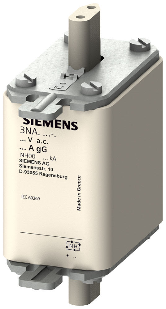 SIEMENS - SIE3NA38307 Cartuccia fusibile NH, NH00, In: 100 A, gG, Un AC: 500 V, Un DC: 250 V
