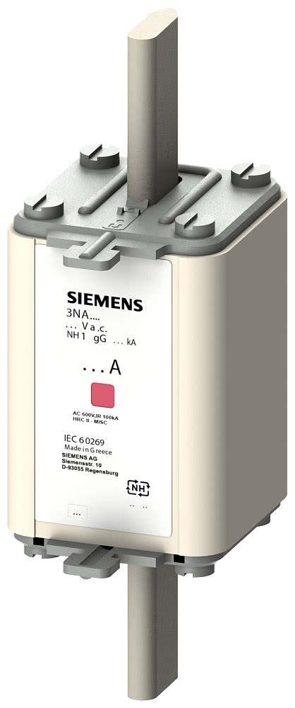 SIEMENS - SIE3NA7144 Cartuccia fusibile NH, NH1, In: 250 A, gG, Un AC: 500 V, Un DC: 440 V