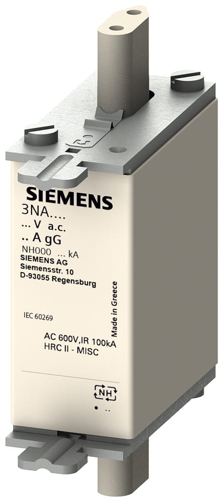 SIEMENS - SIE3NA38126 Cartuccia fusibile NH, NH000, In: 32 A, gG, Un AC: 690 V, Un DC: 250 V