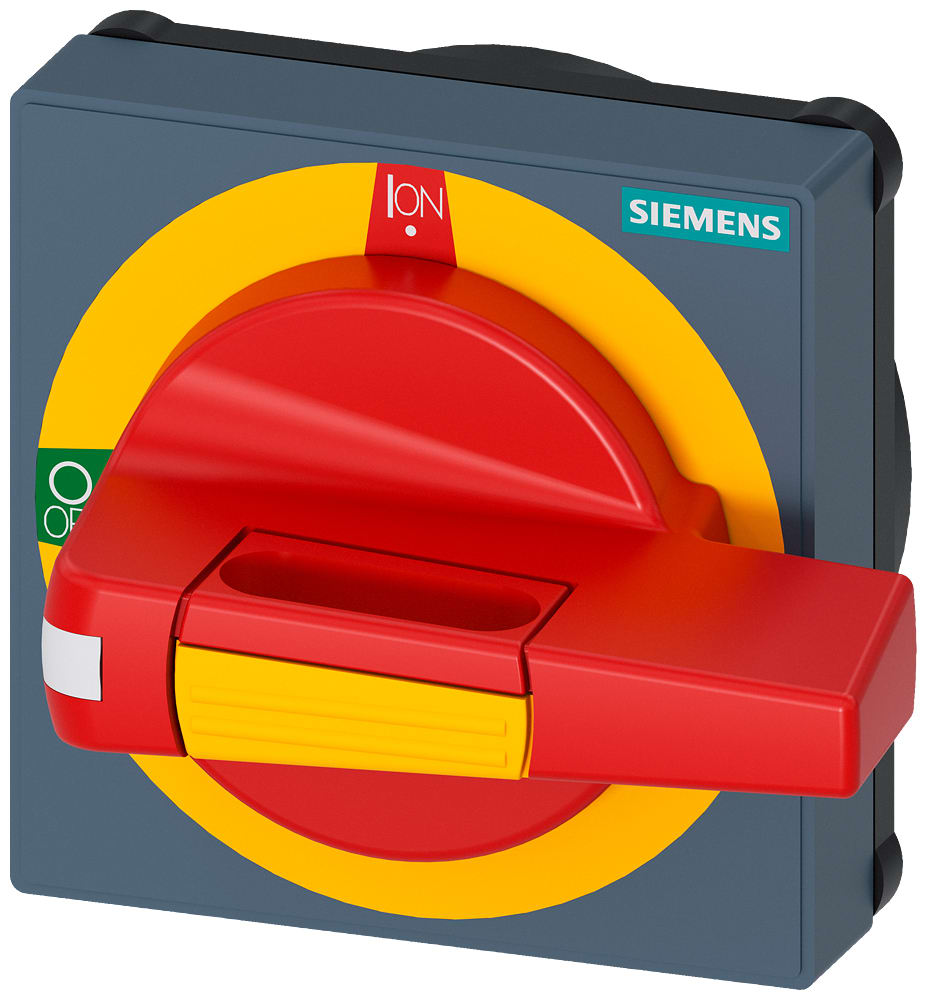 SIEMENS - SIE8UD17712CD05 Operatore con mostrina frontale OFF di emergenza con illuminazione, dimensioni 75x 75, per albero 8x 8