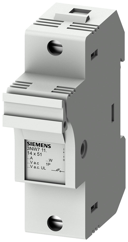 SIEMENS - SIE3NW7112 BASE SEZ.X FUS. CIL.14X51 50A 1P SEGN.