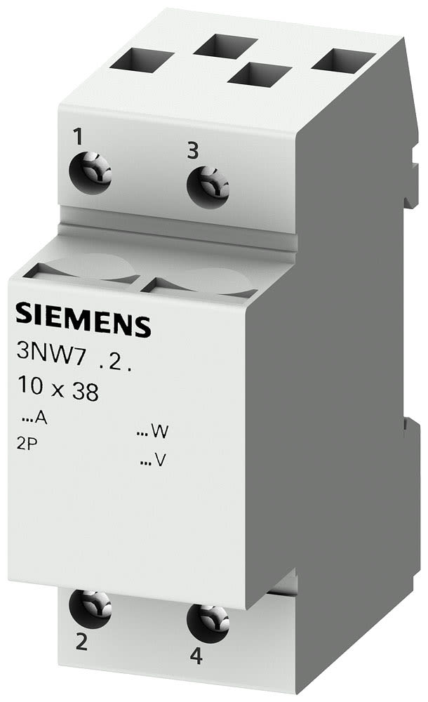 SIEMENS - SIE3NW7024 BASE SEZ.X FUS. 10X38 32A 2P SEGN.2UM