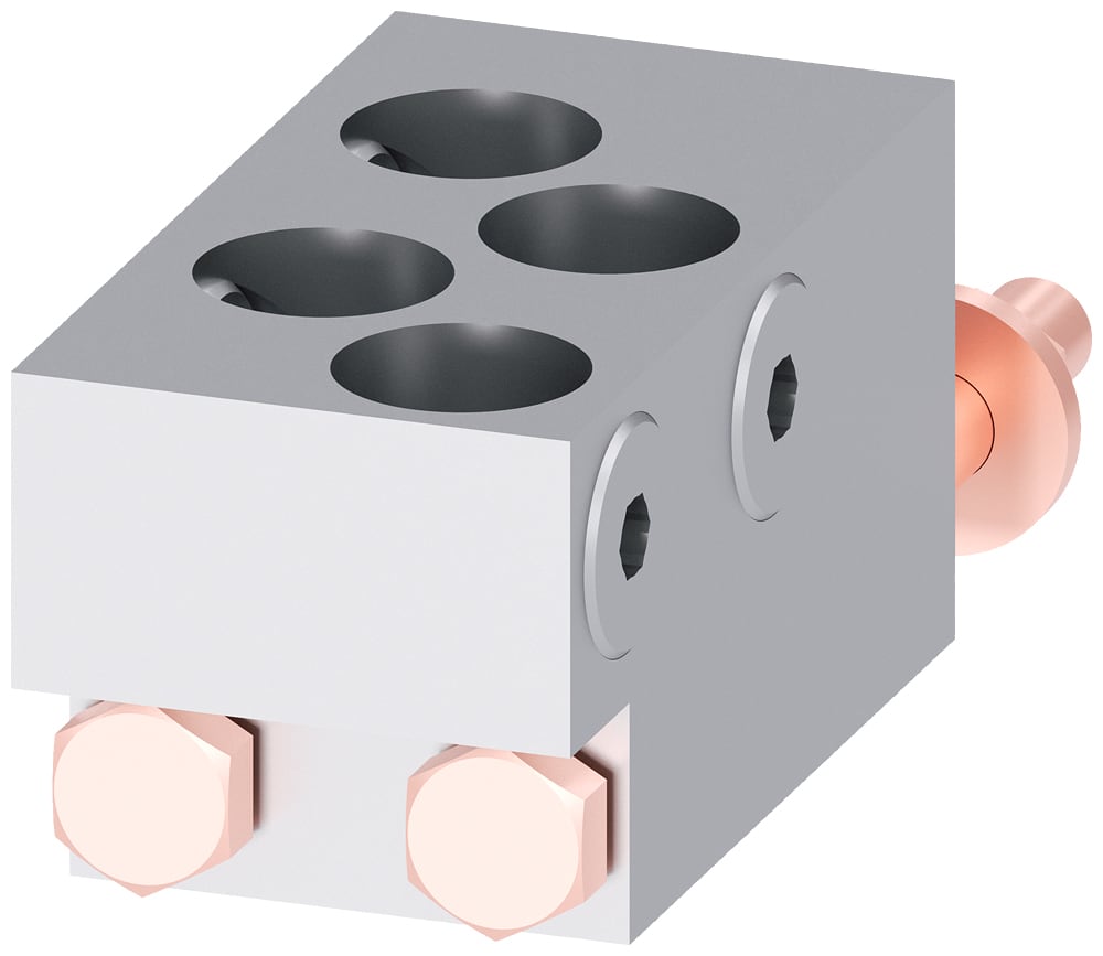 SIEMENS - SIE3VA97710JJ44 Morsetto di collegamento per conduttore tondo TA7.2 4x 600 - 750 kcmil per 4 cavi, 1 pezzo