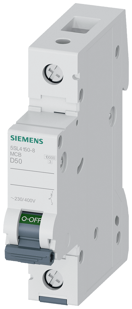 SIEMENS - SIE5SL41508 Interruttore magnetotermico 230/400 V 10 kA, a 1 polo, D, 50 A