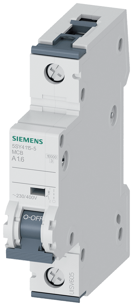 SIEMENS - SIE5SY41155 INT MT 1P A1,6 ICN 10KA ICU 35KA