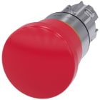 SIEMENS - SIE3SU10501HA200AA0 Pulsante a fungo di ARRESTO DI EMERGENZA, 22 mm, rotondo, in metallo lucido, colore rosso, 40 mm
