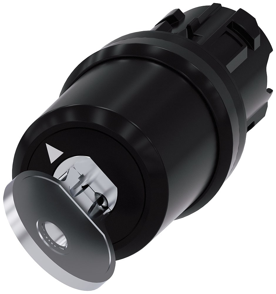 SIEMENS - SIE3SU10005QF110AA0 Selettore a chiave Siemens, B, 22 mm, rotondo, in plastica, estrazione chiave O+I