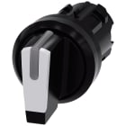 SIEMENS - SIE3SU10022BM600AA0 Selettore, illuminabile, 22 mm, rotondo, in plastica, colore nero, bianco