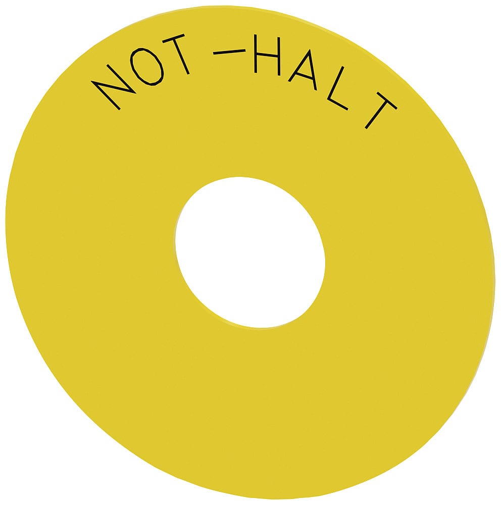 SIEMENS - SIE3SU19000BC310AT0 TARGH.GIALLA NOT-HALT DIAM.EXT. 75MM