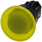 SIEMENS - SIE3SU10011BD300AA0 Pulsante a fungo, illuminato, 22 mm, rotondo, in plastica, colore giallo, 40 mm