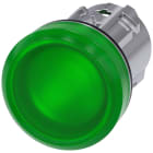 SIEMENS - SIE3SU10516AA400AA0 Indicatore luminoso, 22 mm, rotondo, in metallo lucido, colore verde, gemma, liscia