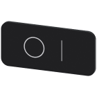 SIEMENS - SIE3SU19000AC160QG0 Targhetta identificativa 12,5 x 27 mm, colore nero, simbolo: O* I