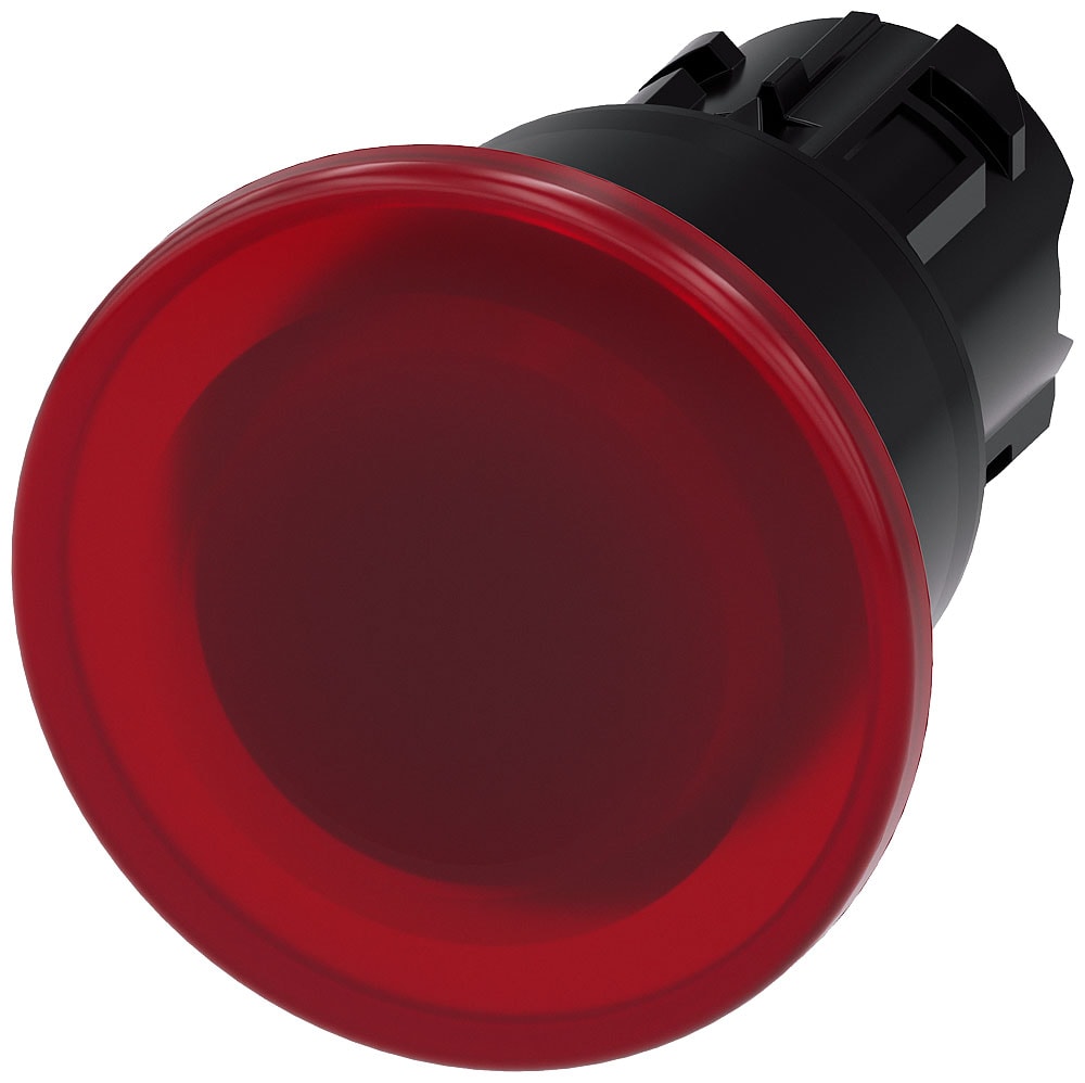 SIEMENS - SIE3SU10011BA200AA0 PULS.LUM.FUNGO ROSSO SBLOC. TRAZ. 40MM