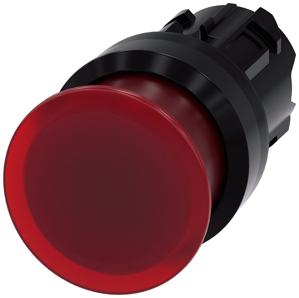 SIEMENS - SIE3SU10011AD200AA0 PULS.LUM.FUNGO ROSSO 30MM