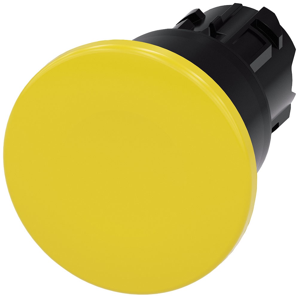SIEMENS - SIE3SU10001BA300AA0 PULS.FUNGO GIALLO SBLOC TRAZ.40MM PLAST.