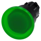 SIEMENS - SIE3SU10011BA400AA0 PULS.LUM.FUNGO VERDE SBLOC. TRAZ. 40MM