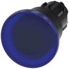 SIEMENS - SIE3SU10011BA500AA0 Pulsante a fungo, illuminato, 22 mm, rotondo, in plastica, colore blu, 40 mm