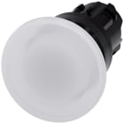 SIEMENS - SIE3SU10011BD600AA0 Pulsante a fungo, illuminato, 22 mm, rotondo, in plastica, colore bianco, 40 mm