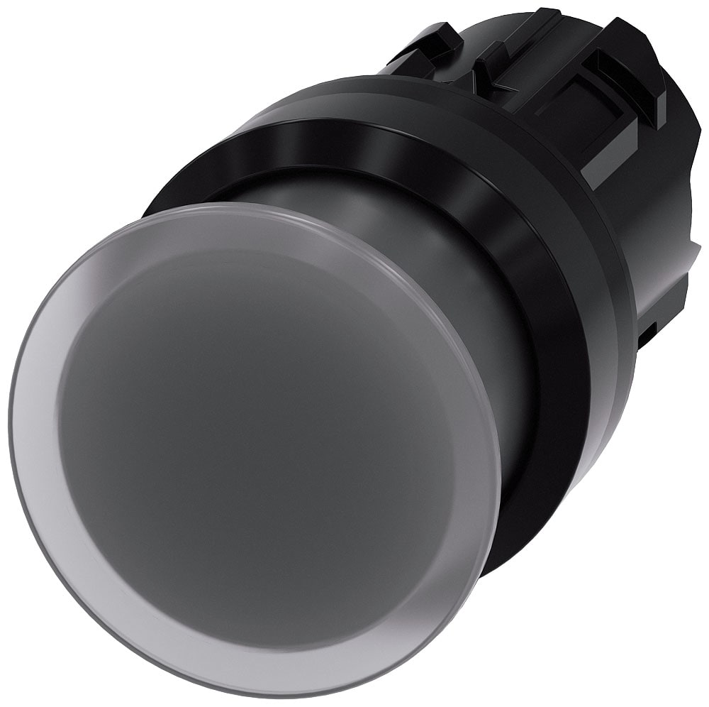 SIEMENS - SIE3SU10011AD700AA0 Pulsante a fungo, illuminato, 22 mm, rotondo, in plastica, trasparente, 30 mm