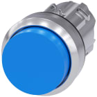SIEMENS - SIE3SU10500BB500AA0 Pulsante, 22 mm, rotondo, in metallo lucido, colore blu, bottone