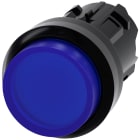 SIEMENS - SIE3SU10010BB500AA0 Pulsante, illuminato, 22 mm, rotondo, in plastica, colore blu, bottone