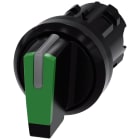SIEMENS - SIE3SU10022BL400AA0 Selettore, illuminabile, 22 mm, rotondo, in plastica, colore verde