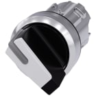SIEMENS - SIE3SU10522BC600AA0 Selettore, illuminabile, 22 mm, rotondo, in metallo lucido, bianco